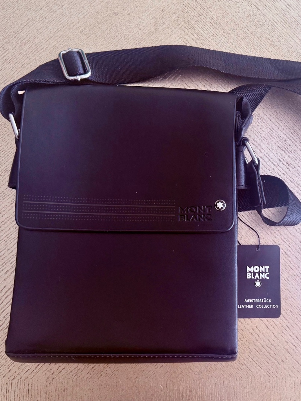Vintage Montblanc Meisterstück Black Leather Collection Messenger bag cross body